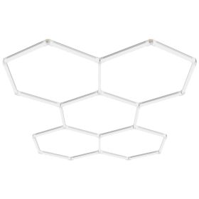 VEVOR Hexagon Garage Lights, 26400LM, 6500K 5 Grid Systems Honeycomb Hexagonal Garage LED Lights