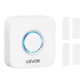 VEVOR Door Chime, DC 12V, Wireless Door Open Contact Sensor Alarm Chime with 656 ft Range, 58 Chimes & 5 Adjustable Volume