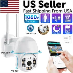 1080P HD WIFI Camera Wireless Outdoor CCTV IP PTZ Smart Home Security IR Cam US