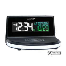 Alarm Clock with Glowing LED Base