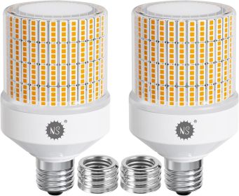 700W Equivalent Led Corn Light Bulb 2 Pack 10500 Lumens 3000K Warm White Lamp E26/E39 Medium Mogul Base 70W Large Area Lighting for Outdoor Indoo