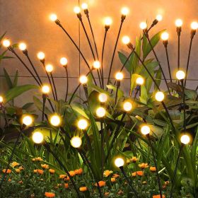 Solar Garden Lights Outdoor, 4 Pack Firefly Swaying Lights, Waterproof Garden Decor for Yard Patio Pathway Lawn