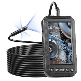 VEVOR Endoscope Camera with Light, Triple Lens Industrial Borescope, 5" Screen 1080P Inspection Camera, 8 + 2 Lights
