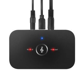 Wireless V5.0 Transmitter Receiver with aptX Low Latency 2-in-1 Wireless 3.5mm Audio Adapter for TV Headphones Speakers PC Sound System Car