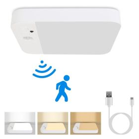 1Pc Or 2Pcs Motion Sensor Ceiling Light With Remote Rechargeable Wireless Flush Ceiling Light With 3000K 4500K 6000K 3 Timer 10 Brightness For Cl (Option: 1PC)