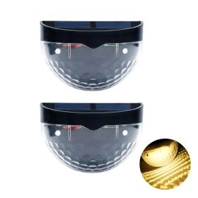 2pcs/6 LEDs Solar Light Courtyard Decoration; Energy-saving & Waterproof (Color: Warm Light 02)