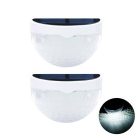 2pcs/6 LEDs Solar Light Courtyard Decoration; Energy-saving & Waterproof (Color: White Light 01)