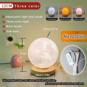 1pc Rotating Moon Atmosphere Night Light; Sleeping Light For Bedroom; Planet Lamp (Items: 4.72in Moon Non-rotating In-line Dimming Three-color)
