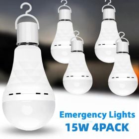 8PCS/4PCS Rechargeable LED Light Bulbs 80W Equivalent 1200mAh Battery Backup for Power Outages Emergency (Quantity: 4-PCS)