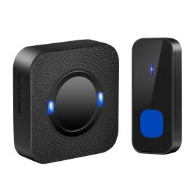 Wireless Doorbells Bells IP55 Waterproof 984ft Cordless Doorbell Chimes 55 Chimes W/ 2 Plug Receivers for Office Apartment House (Color: Black, size: 1-receiver)